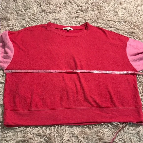 Z Supply Ellie Color Block Brushed Cotton Loungewear Pants and Shirt Set